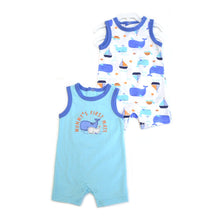 Load image into Gallery viewer, Baby Views 2pcs Sleeveless Rompers: Whales
