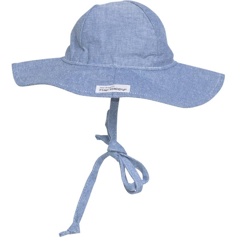 Kids UPF50+ Floppy Sun Hat: Chambray