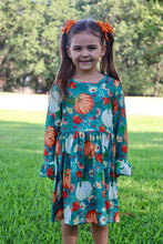 Load image into Gallery viewer, Rylee Faith Pumpkin Print Dress
