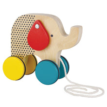 Load image into Gallery viewer, Wooden Jumbo Jumping Elephant Pull Toy
