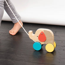 Load image into Gallery viewer, Wooden Jumbo Jumping Elephant Pull Toy
