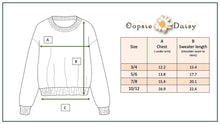 Load image into Gallery viewer, Harper Blue &amp; White Daisy Crew Neck Sweater
