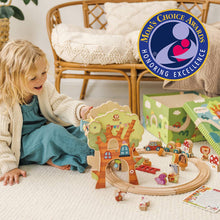 Load image into Gallery viewer, Tree House Play World with Wooden Train Tracks [24+ Months]
