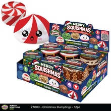 Load image into Gallery viewer, Fun Doh Christmas Squishy Dumpling Toy 12pc Holiday Display: Wholesale Price
