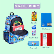 Load image into Gallery viewer, Trains Planes and Trucks Backpack - 15 Inch
