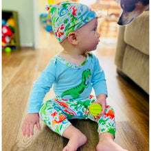 Load image into Gallery viewer, AnnLoren Boys 3 PC Baby Dinosaur Layette
