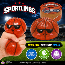 Load image into Gallery viewer, Fun Doh Sports Dumpling Squishy Fidget Toy - 12/Display: Wholesale Price
