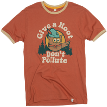 Load image into Gallery viewer, Give A Hoot Ringer Unisex Short Sleeve Tee

