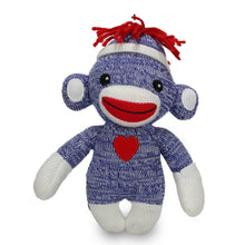 Load image into Gallery viewer, 6&quot; Sock Monkey with Red Embroidered Heart – Red
