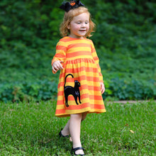 Load image into Gallery viewer, AnnLoren Black Cat Girls Halloween Dress

