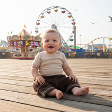 Load image into Gallery viewer, BabySoy Fleece Cargo Pants: Chocolate
