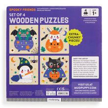 Load image into Gallery viewer, Spooky Friends Set of 4 Wood Puzzles
