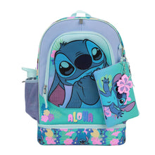 Load image into Gallery viewer, Disney Stitch Colorful Flower Print 5-Piece Backpack Set
