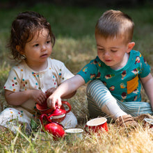 Load image into Gallery viewer, LGR Rainbow Balloons Organic Summer Romper
