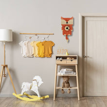 Load image into Gallery viewer, Fox Pendulum Clock - Wood

