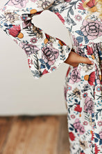 Load image into Gallery viewer, Claire Rust Floral Print Twirl Dress
