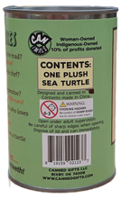 Load image into Gallery viewer, Canned Sea Turtle Stuffed Animal Plush w/Jokes | Unique Gift: Pop Top Lid
