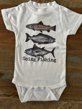 Load image into Gallery viewer, Sock Monkey Going Fishing Bodysuit
