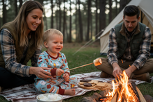 Load image into Gallery viewer, Sock Monkey Kids Bamboo Pajamas S'Mores
