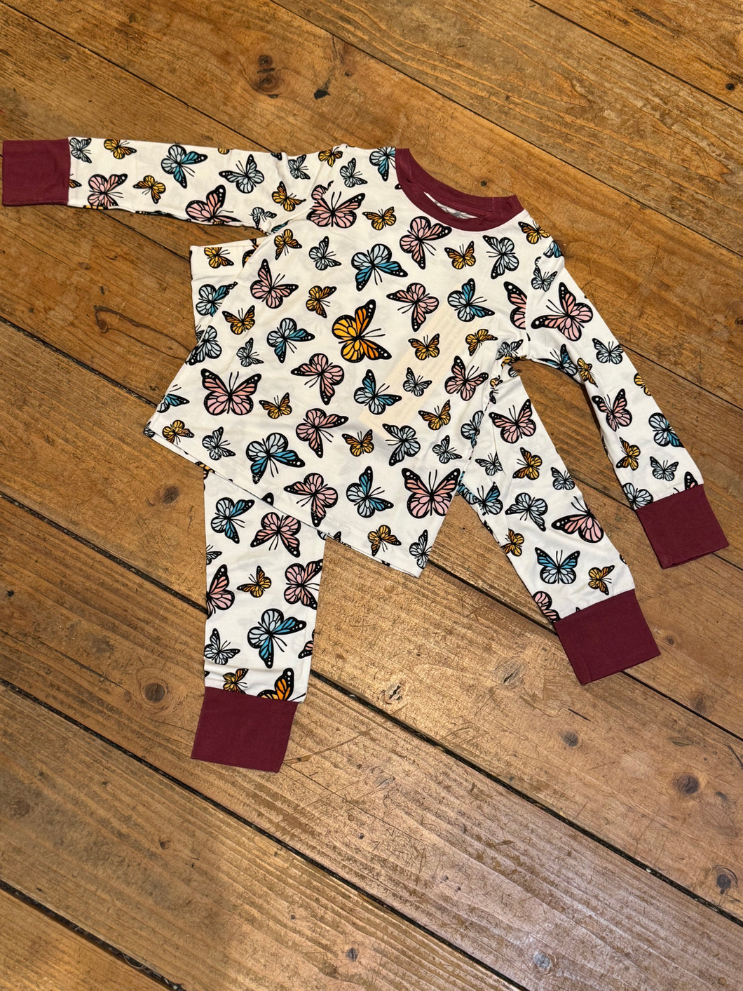 Sock Monkey Bamboo Pajamas Butterflies