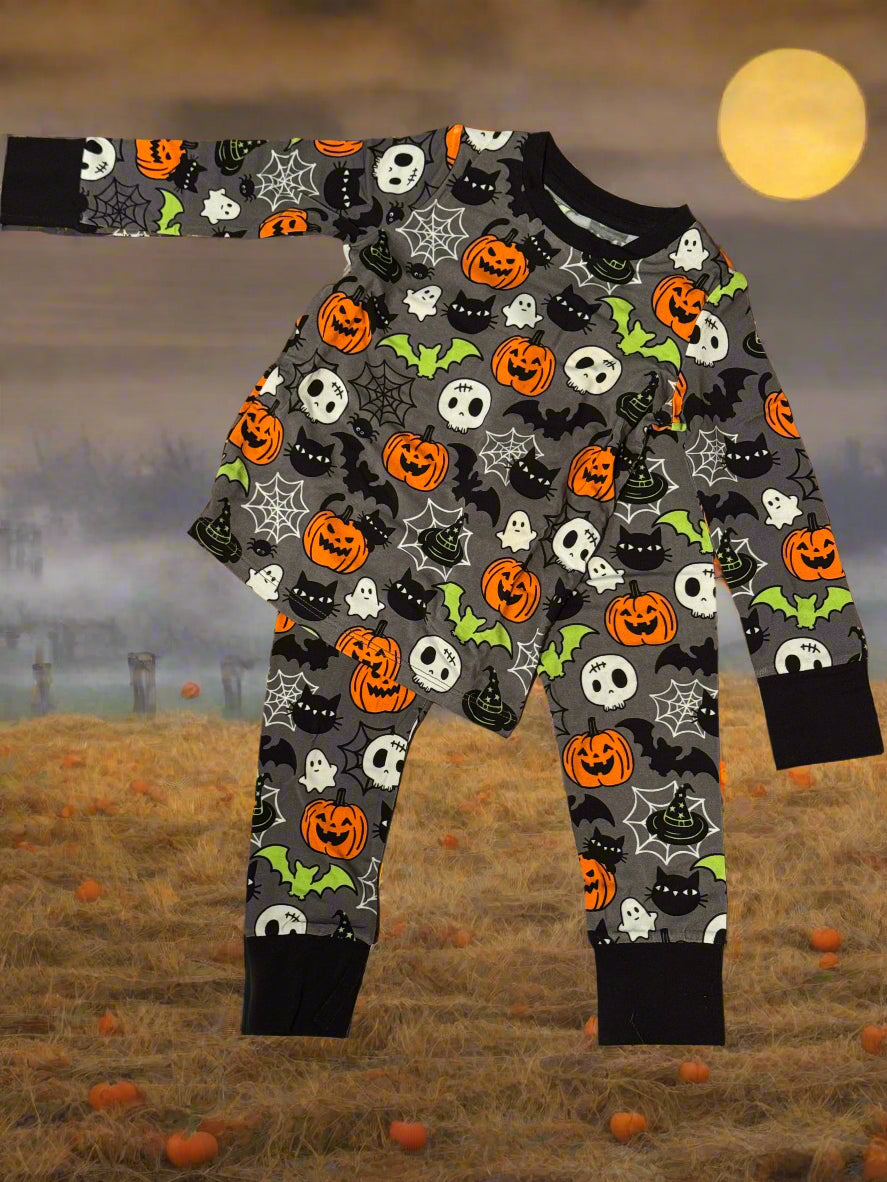 Sock Monkey Kids Bamboo Pajamas Halloween