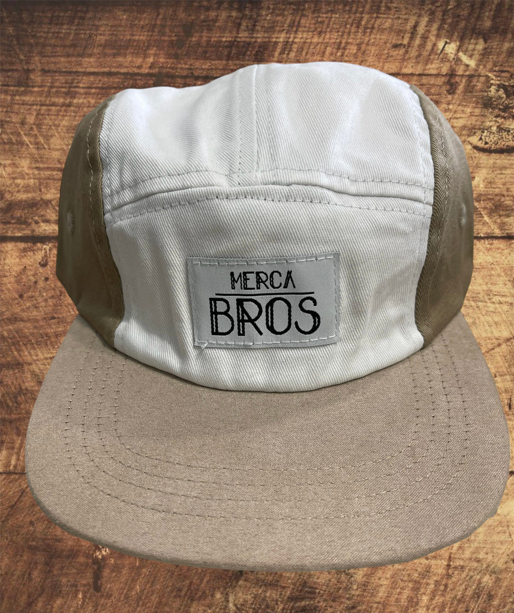 Merca-Bros Cap Tan & White