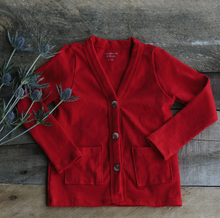 Load image into Gallery viewer, Navy Fields Red Cardigan
