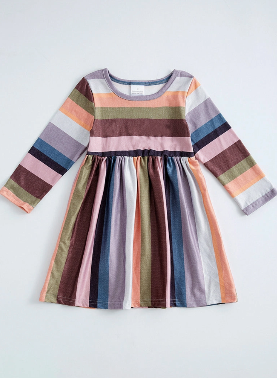 Multi Color Strip Dress