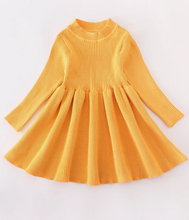 Load image into Gallery viewer, Mustard Sweater Dress
