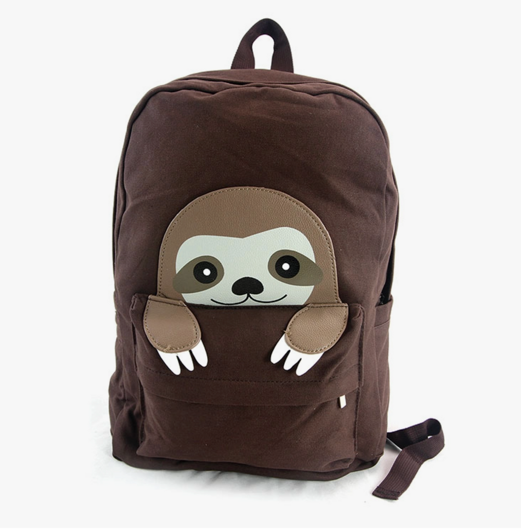 Sloth Canvas Backpack