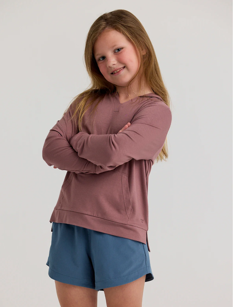 Free Fly Youth Bamboo Shade Hoodie Fig
