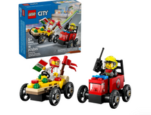 Load image into Gallery viewer, Pizza vs. Fire Truck Race Car Pack
