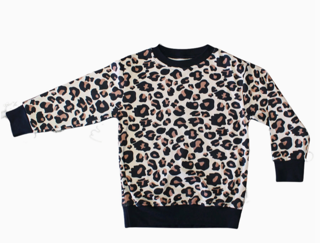 Leopard Print Baby Pullover
