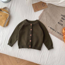 Load image into Gallery viewer, Children's Casual Knit Cardigan: GREEN
