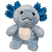 Load image into Gallery viewer, Canned Blue Axolotl Stuffed Animal Plush w/Jokes Unique Gift: Pop Top Lid
