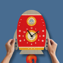 Load image into Gallery viewer, Rocket  Pendulum Clock - Wood
