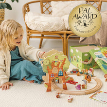 Load image into Gallery viewer, Tree House Play World with Wooden Train Tracks [24+ Months]

