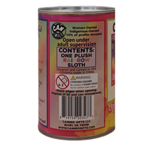 Load image into Gallery viewer, Buttercup the Canned Rainbow Sloth Stuffed Animal Plush: Pop Top Lid
