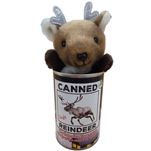 Load image into Gallery viewer, Jingle the Canned Reindeer - Christmas Plush in Can w/Jokes
