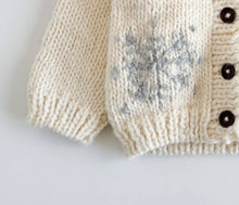 Load image into Gallery viewer, Figgy Friends Snowflake Knit Cardigan
