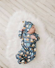Load image into Gallery viewer, Infant Boys Truck Baby Gown and Hat Set
