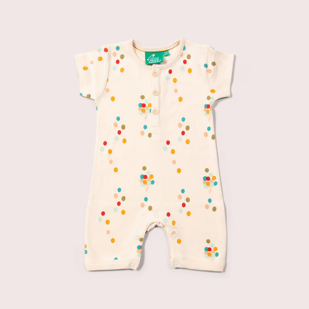 LGR Rainbow Balloons Organic Summer Romper