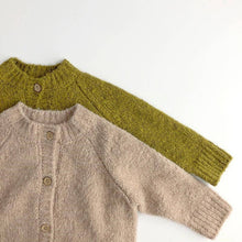 Load image into Gallery viewer, Children's Knit Cardigan: KHAKI

