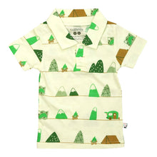 Load image into Gallery viewer, Babysoy Short Sleeve Polo Tee: Mountain
