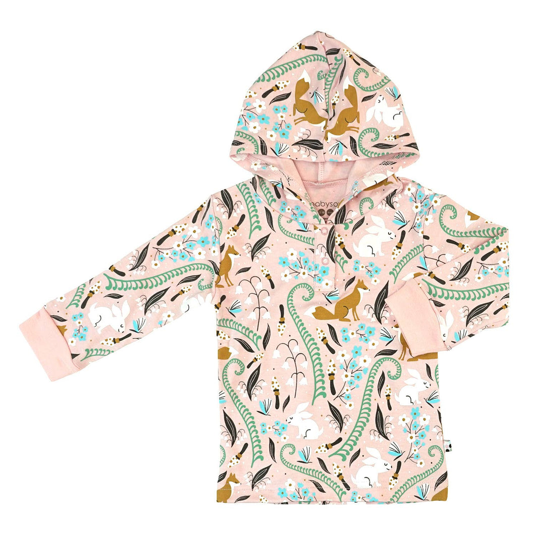Babysoy Pattern Hoodie Sweatshirt: Fox_Peony