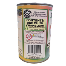 Load image into Gallery viewer, Kiwi the Canned Chameleon Stuffed Animal Plush w/Funny Jokes: Pop Top Lid
