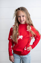 Load image into Gallery viewer, Red Bow Holiday Sweater
