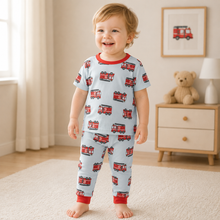 Load image into Gallery viewer, Bon Bebe Bamboo Fire Engine Pajama Set
