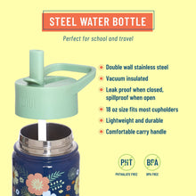 Load image into Gallery viewer, Wildflower Bloom 18 oz Steel Water Bottle
