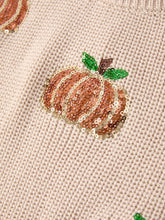 Load image into Gallery viewer, Rylee Faith Pumpkin Sequin Sweater
